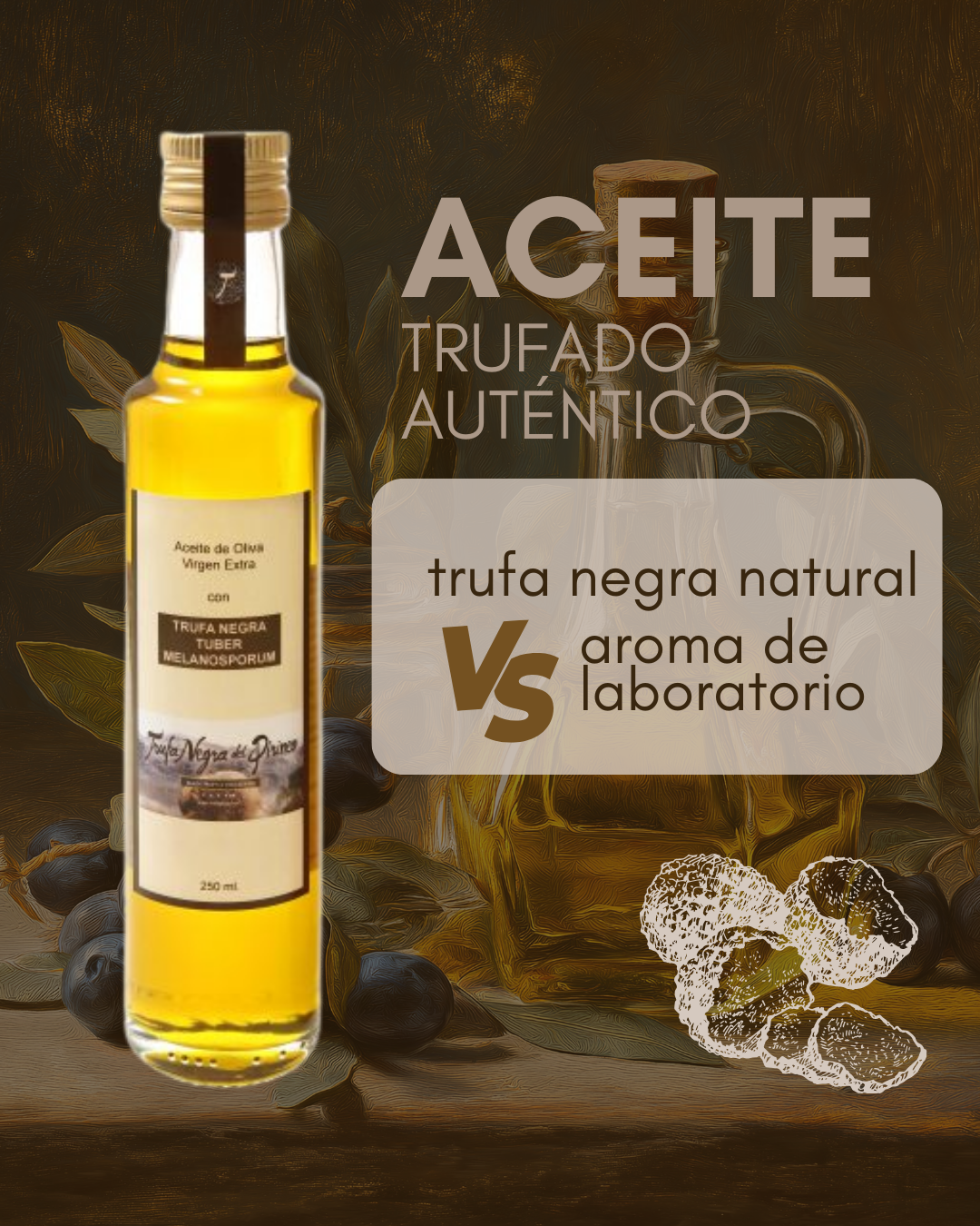 ACEITE TRUFADO AUTÉNTICO CON TRUFA NATURAL